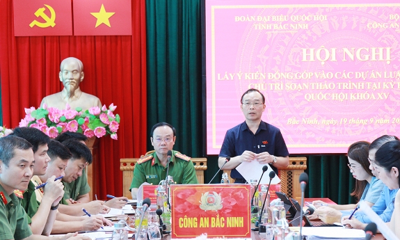 Công an tỉnh Bắc Ninh lấy ý kiến đóng góp vào 10 dự thảo Luật